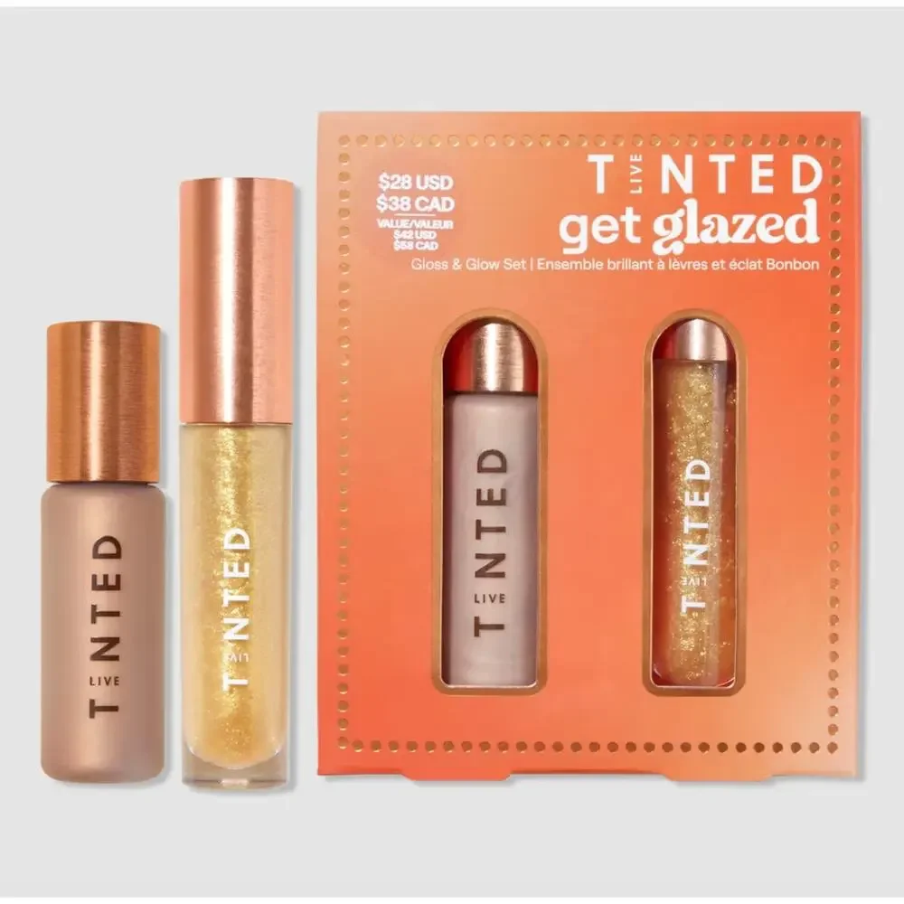 New Live Tinted Get Glazed set Liquid Highlighter & Lipgloss Set makeup